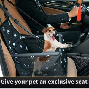 Pet Dog Car Seat Puppy Portable Pet Booster Car Seat with Clip-On Safety Leash